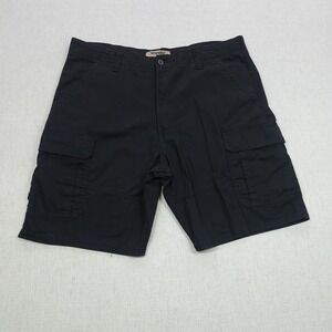 Wrangler Authentics Cargo Shorts Mens 40 Black Stretch Utility Pockets Outdoor